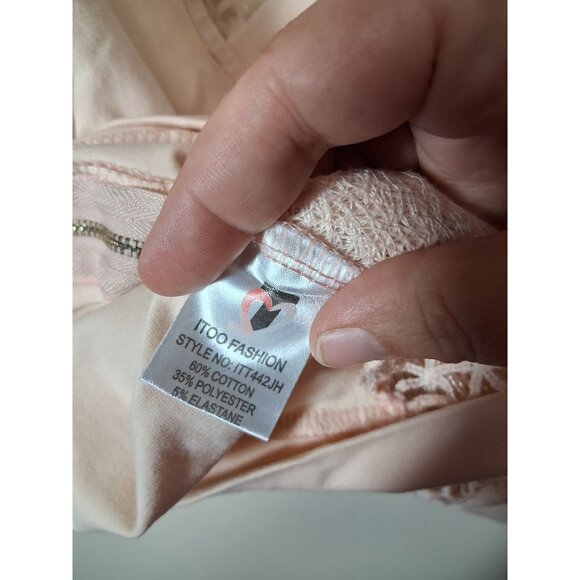 ITOO Blouse Y2K Trendy Boho Party Business Casual Pink Size Medium - Picture 4 of 4